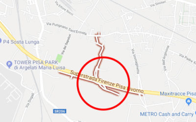 Superstrada FI-PI-LI. Chiuso al traffico il cavalcavia di Via Vicinale dei Vignoli a Pisa.